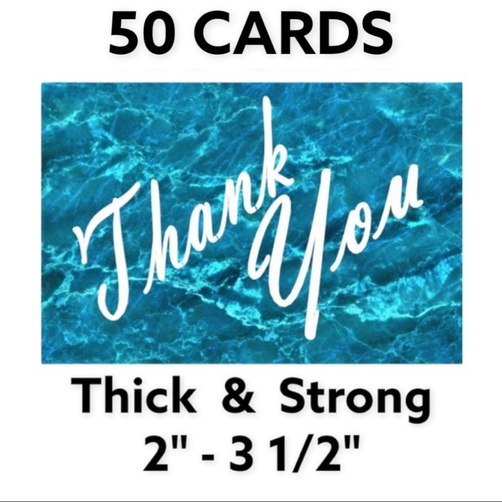 50 2" - 3 1/2"  Cards. PRICE IS FIRM Ice Water Marble Blue